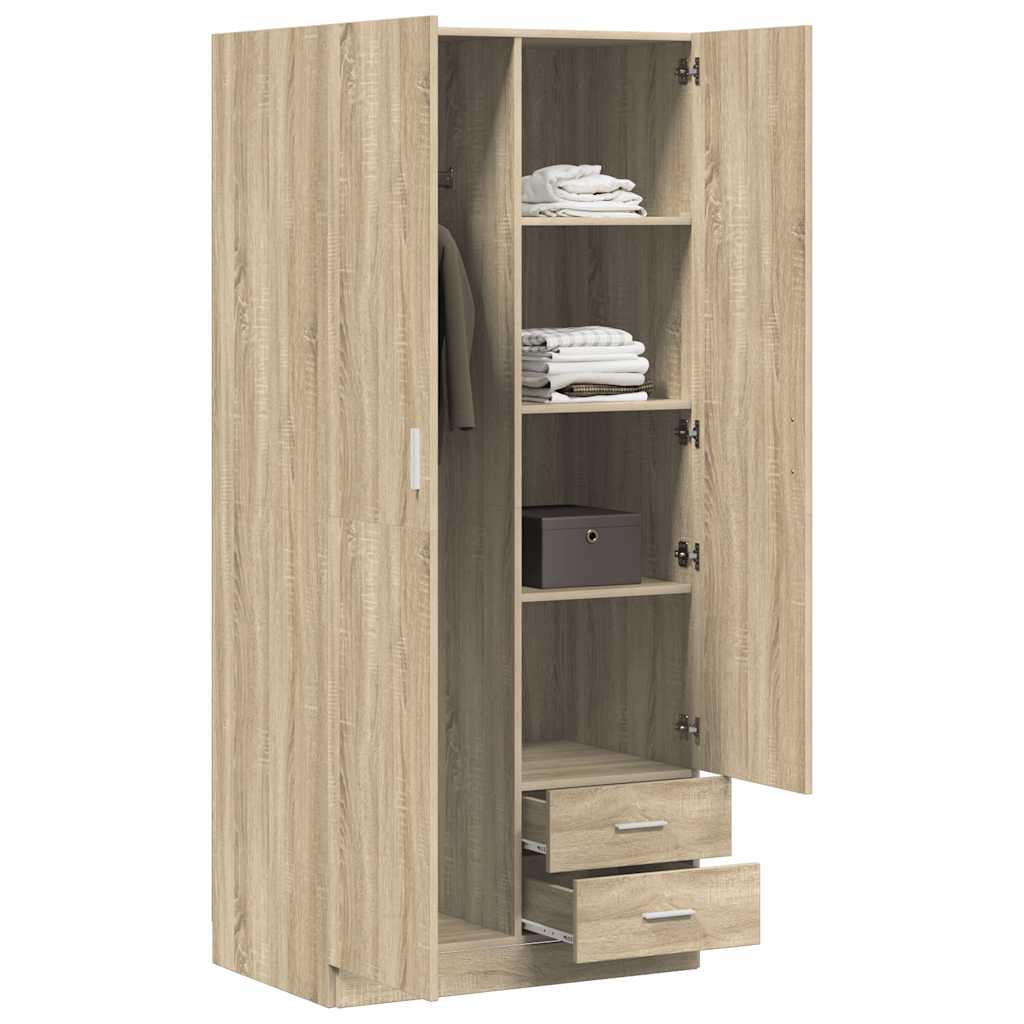 Ormar boja hrasta sonome 80 x 52 x 180 cm od konstruiranog drva