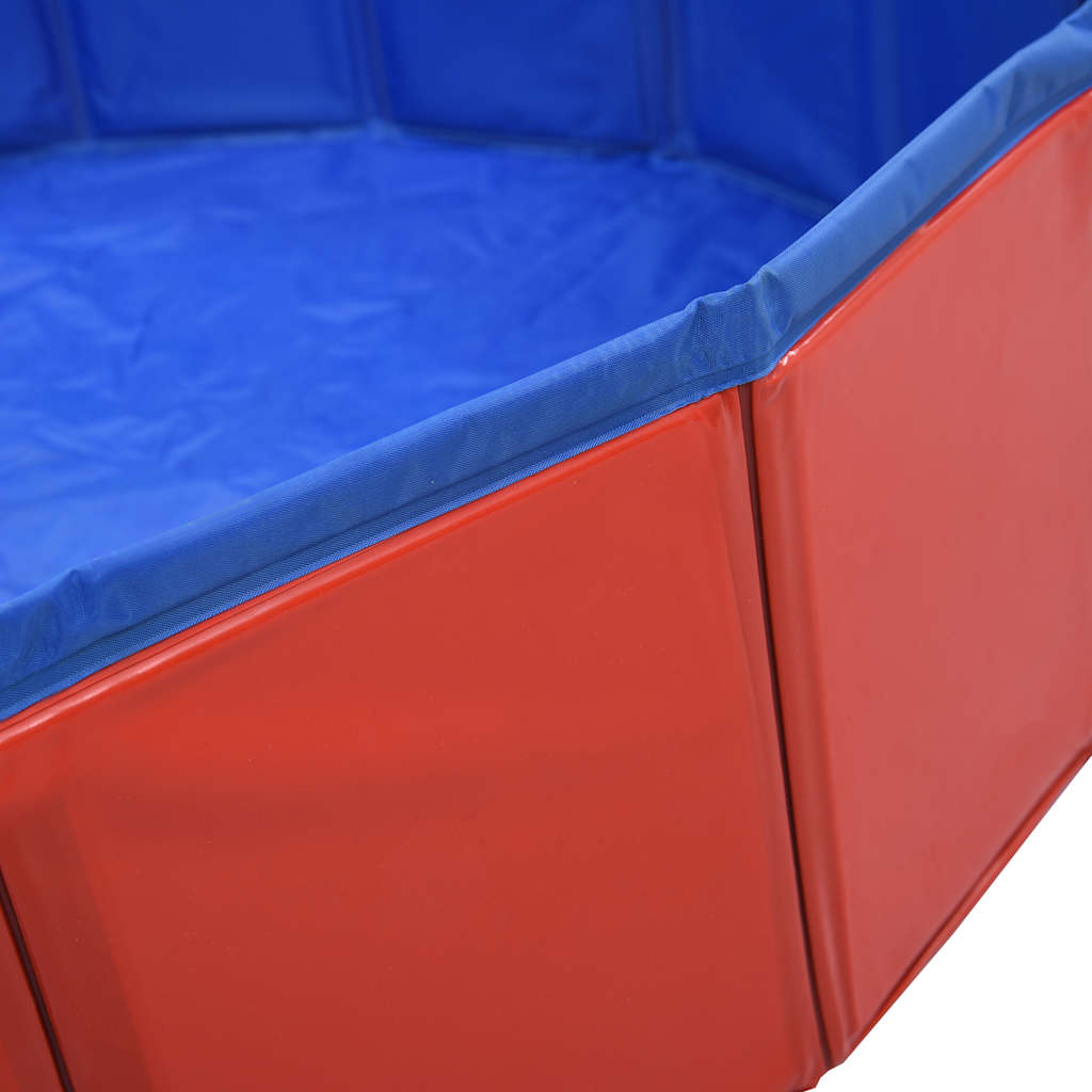 Sklopivi bazen za pse crveni 80 x 20 cm PVC