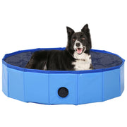 Sklopivi bazen za pse plavi 80 x 20 cm PVC