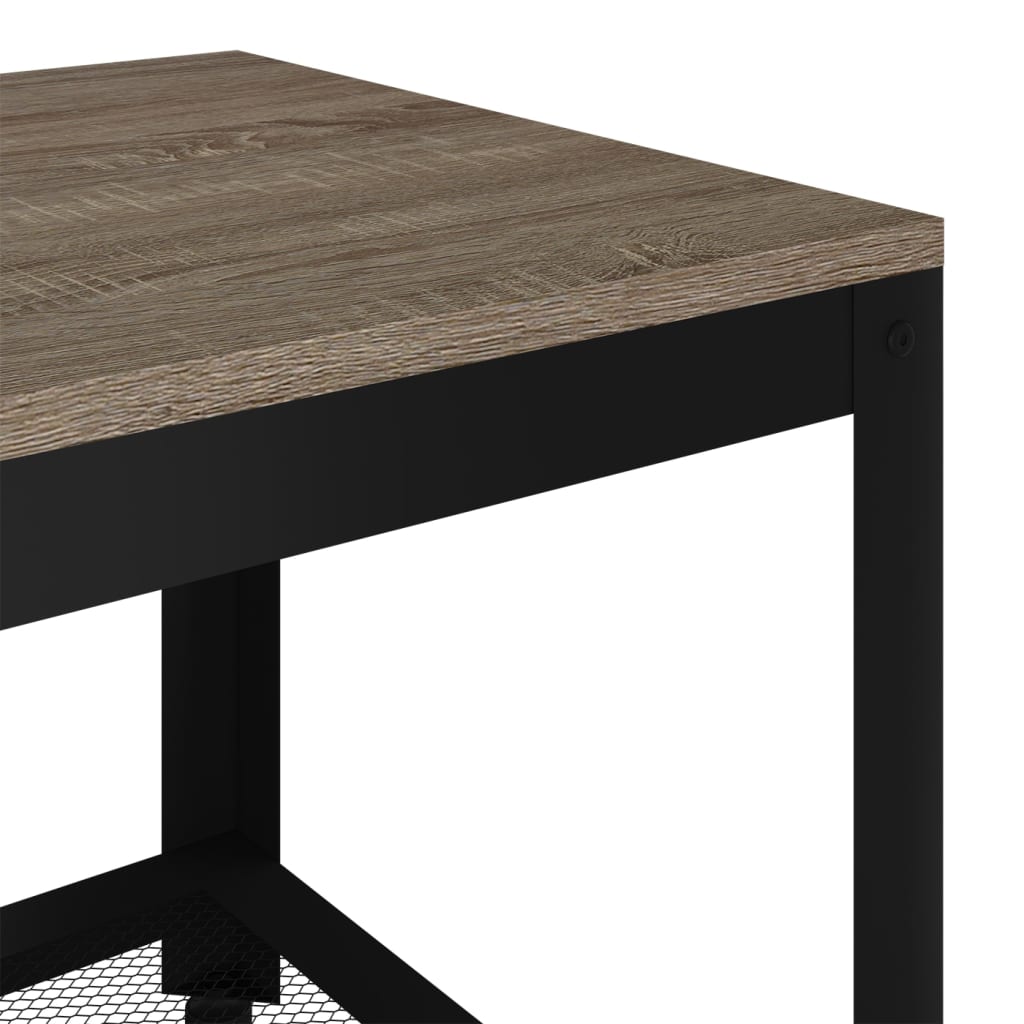 Stolić za kavu sivo-crni 90x45x45 cm MDF i željezo