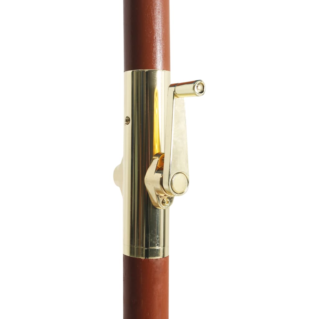 Suncobran s drvenim stupom 300 x 258 cm crni