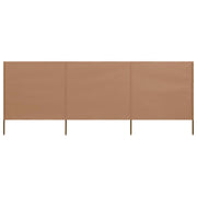 Vjetrobran s 3 panela od tkanine 400 x 160 cm smeđe-sivi