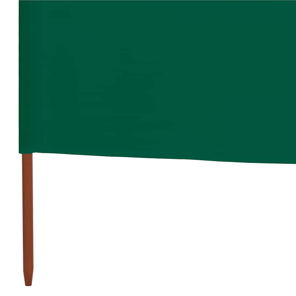 Vjetrobran s 5 panela od tkanine 600 x 120 cm zeleni