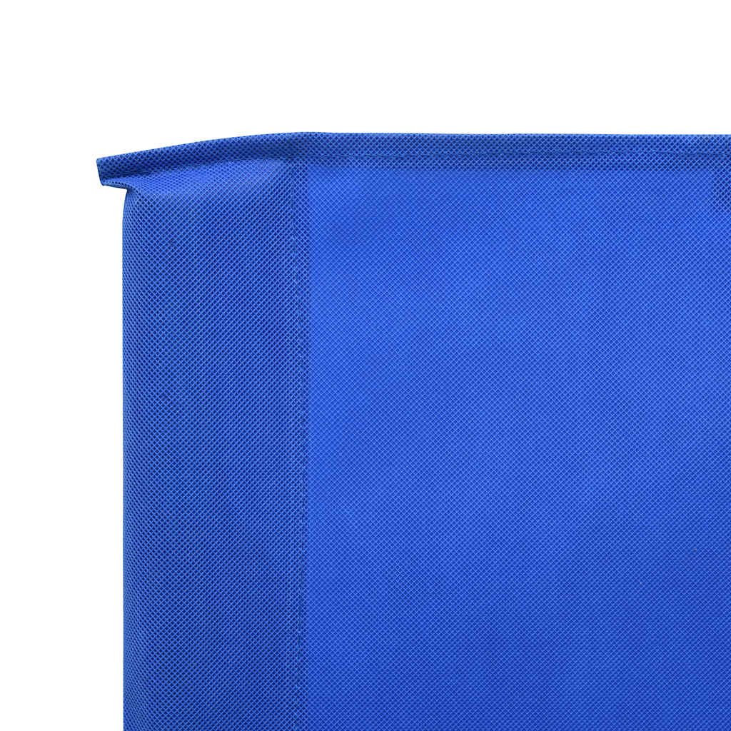 Vjetrobran s 5 panela od tkanine 600 x 120 cm azurno plavi
