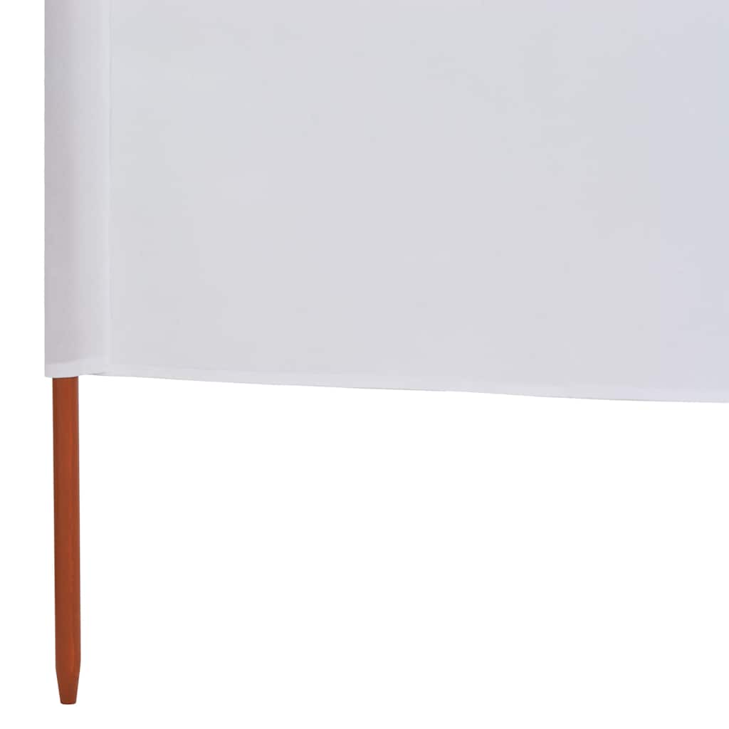Vjetrobran s 5 panela od tkanine 600 x 160 cm pješčano bijeli