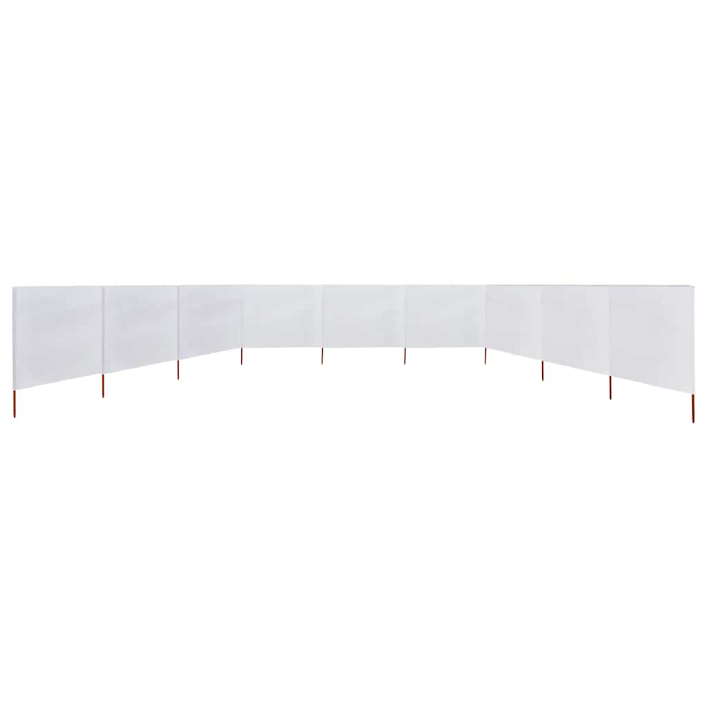 Vjetrobran s 9 panela od tkanine 1200 x 80 cm pješčano bijeli