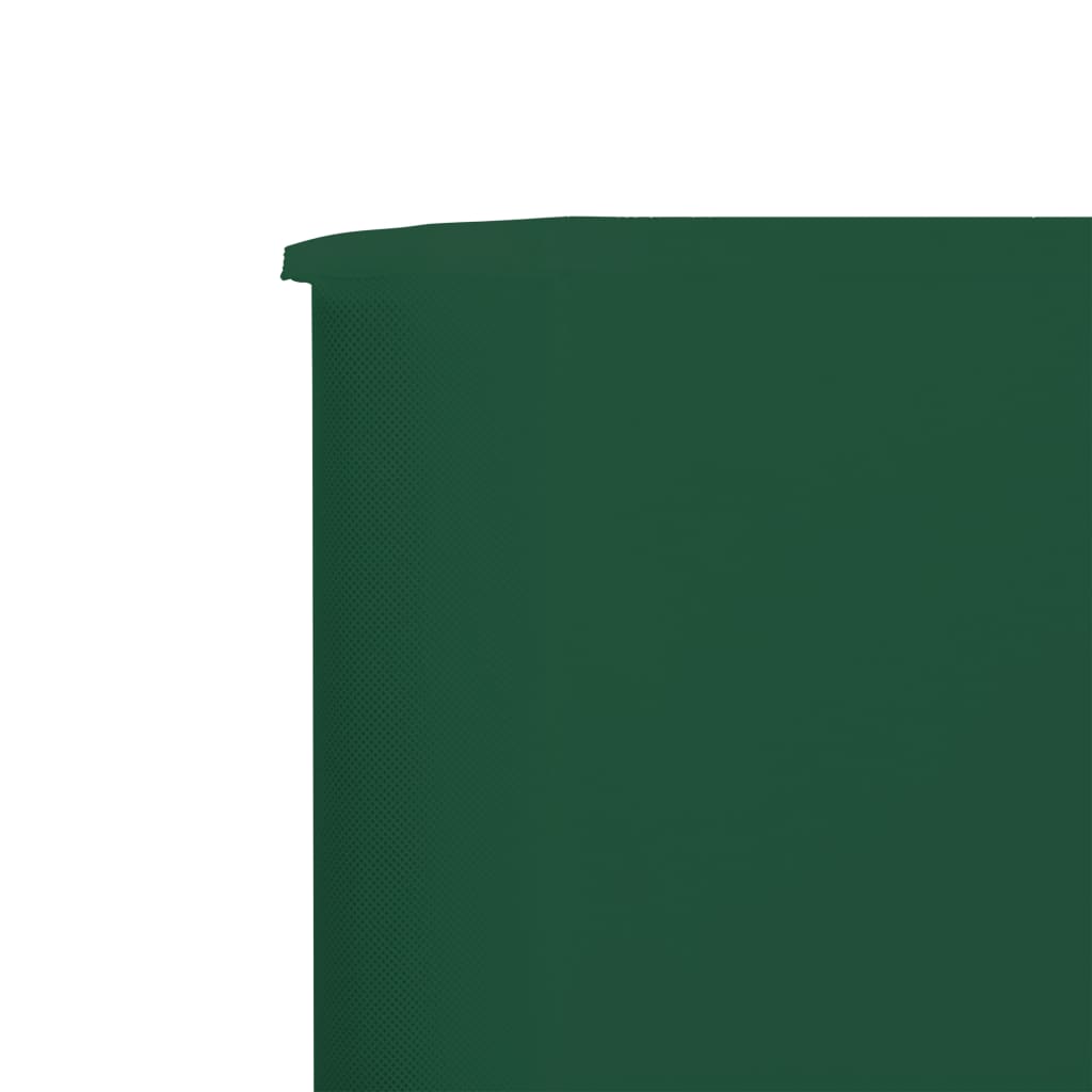 Vjetrobran s 9 panela od tkanine 1200 x 80 cm zeleni