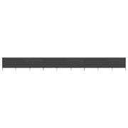 Vjetrobran s 9 panela od tkanine 1200 x 80 cm antracit