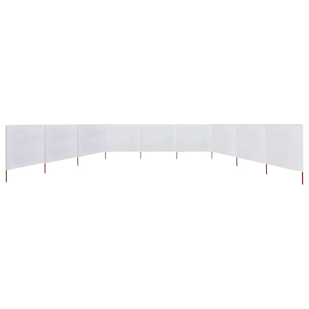Vjetrobran s 9 panela od tkanine 1200 x 120 cm pješčano bijeli