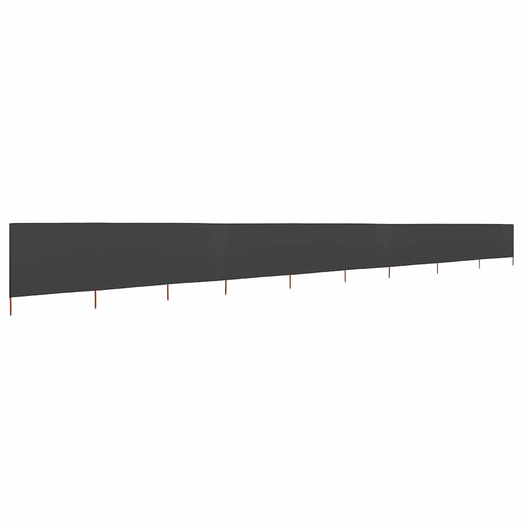 Vjetrobran s 9 panela od tkanine 1200 x 120 cm antracit
