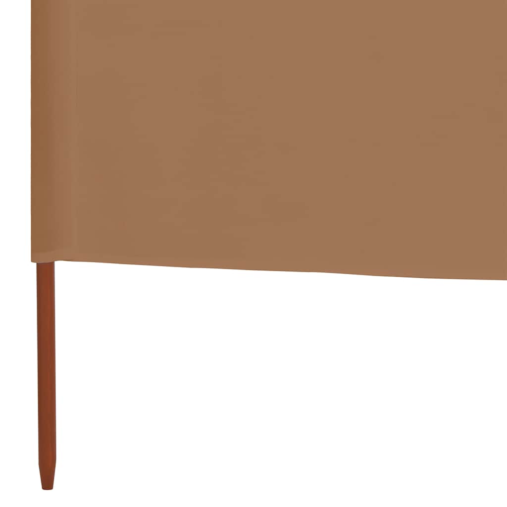 Vjetrobran s 9 panela od tkanine 1200 x 120 cm smeđe-sivi