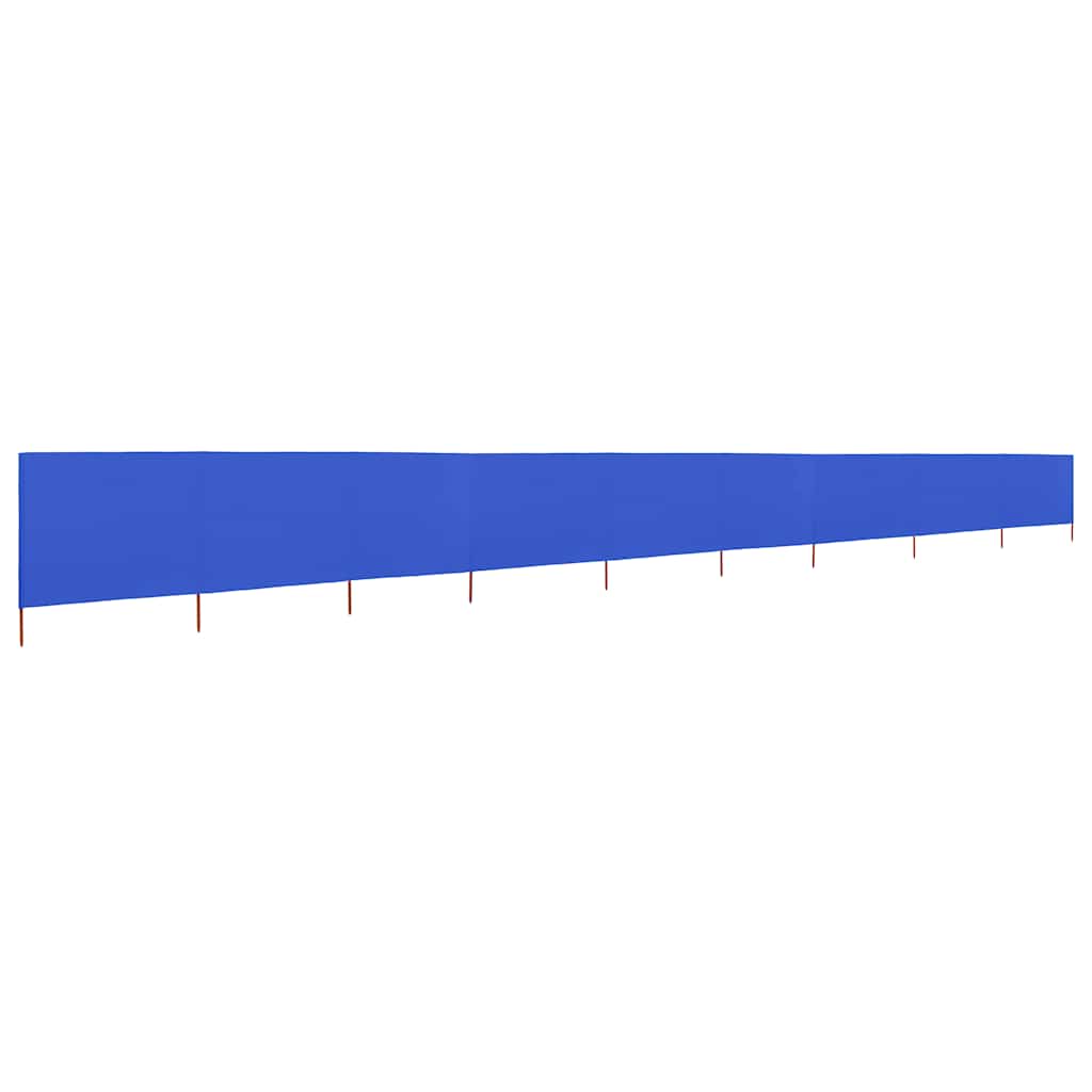 Vjetrobran s 9 panela od tkanine 1200 x 160 cm azurno plavi