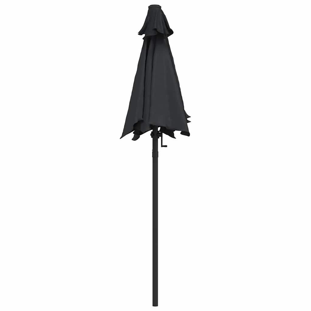 Suncobran crni 200 x 224 cm aluminijski