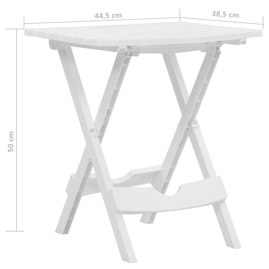 Sklopivi vrtni stol 45,5 x 38,5 x 50 cm bijeli