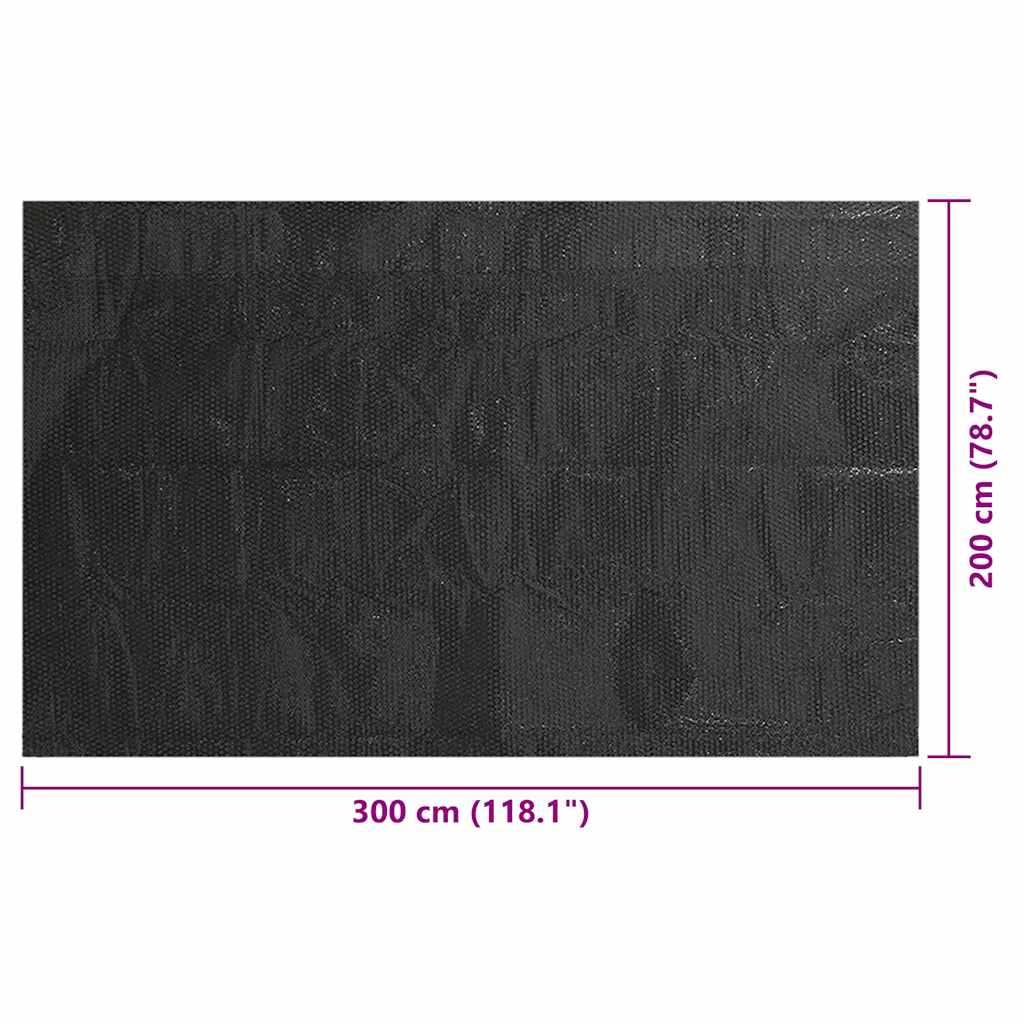 Pokrivač za bazen crni 300 x 200 cm PE