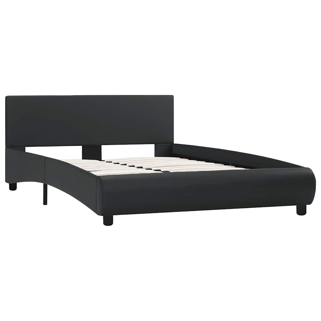 Okvir za krevet od umjetne kože s LED svjetlom crni 120x200 cm
