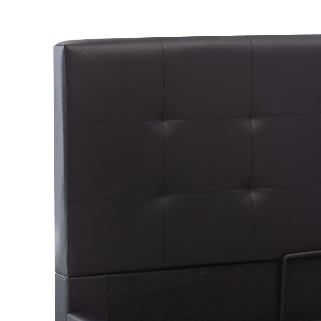 Hidraulični okvir za krevet od umjetne kože crni 100 x 200 cm