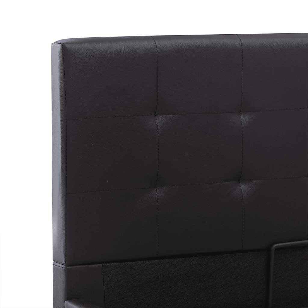 Hidraulični okvir za krevet od umjetne kože crni 120 x 200 cm