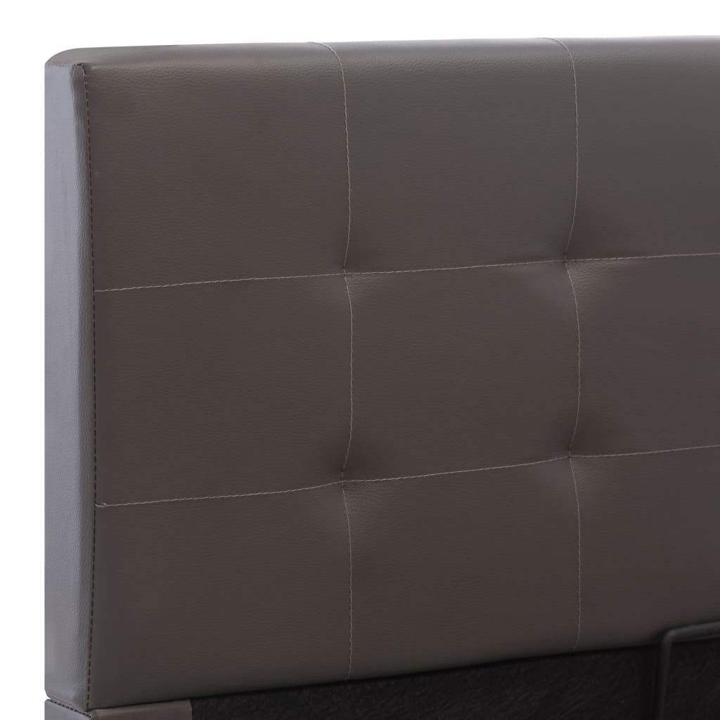 Hidraulični okvir za krevet od umjetne kože sivi 90 x 200 cm