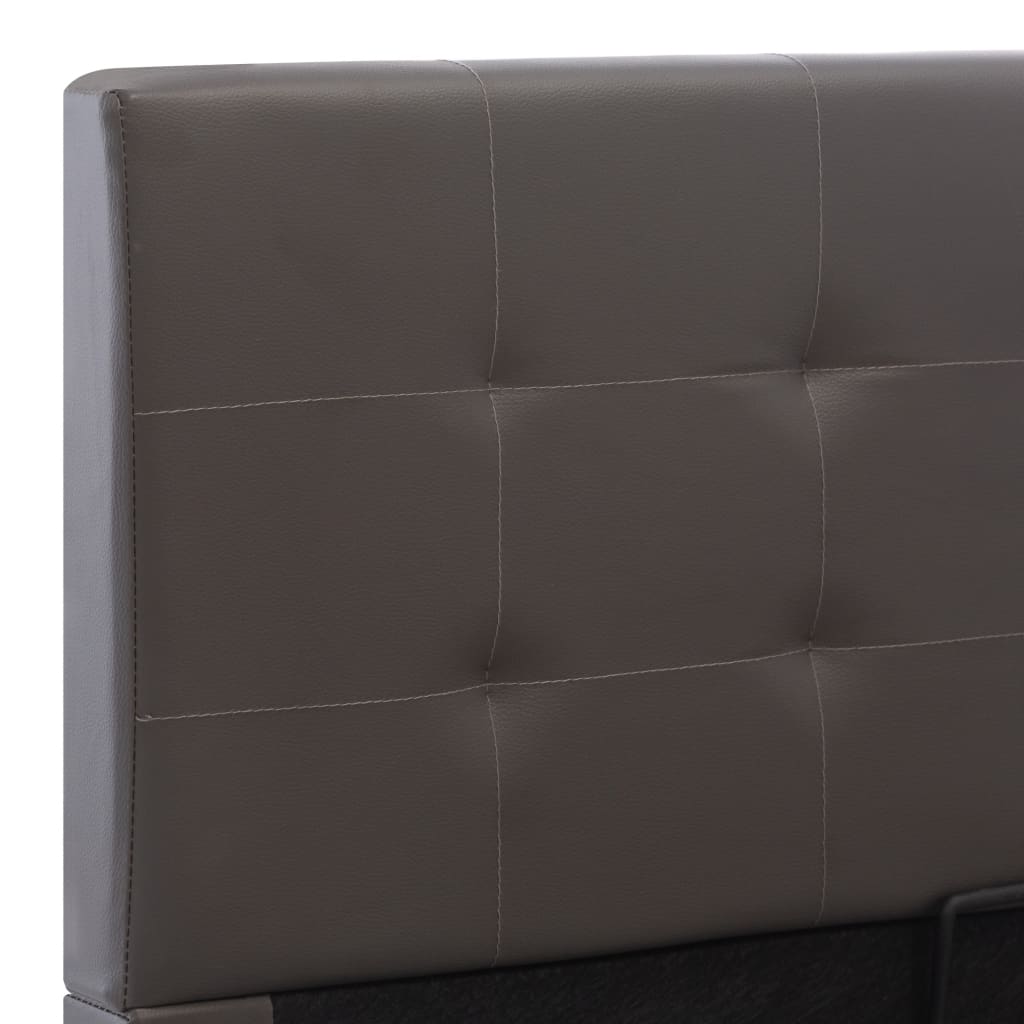Hidraulični okvir za krevet od umjetne kože sivi 100 x 200 cm