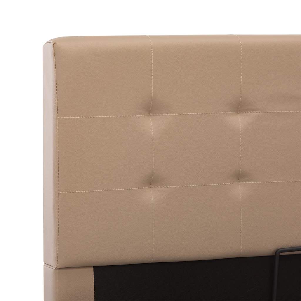 Hidraulični okvir za krevet od umjetne kože boja kave 120x200 cm