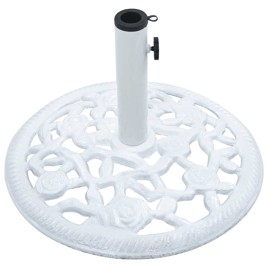 Stalak za suncobran bijeli 12 kg 48 cm od lijevanog željeza