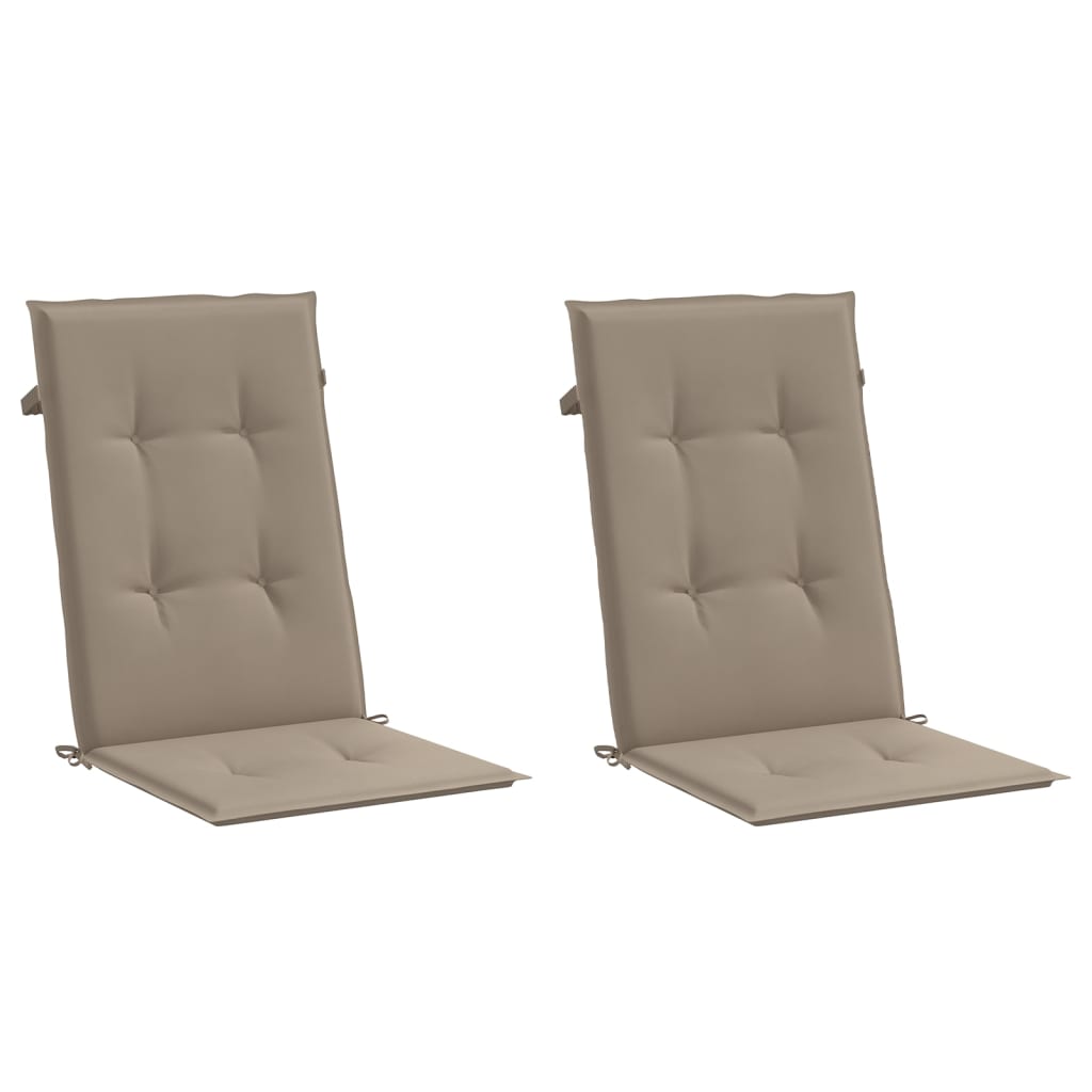Jastuci za vrtne stolice 2 kom smeđesivi 120x50x3 cm od tkanine