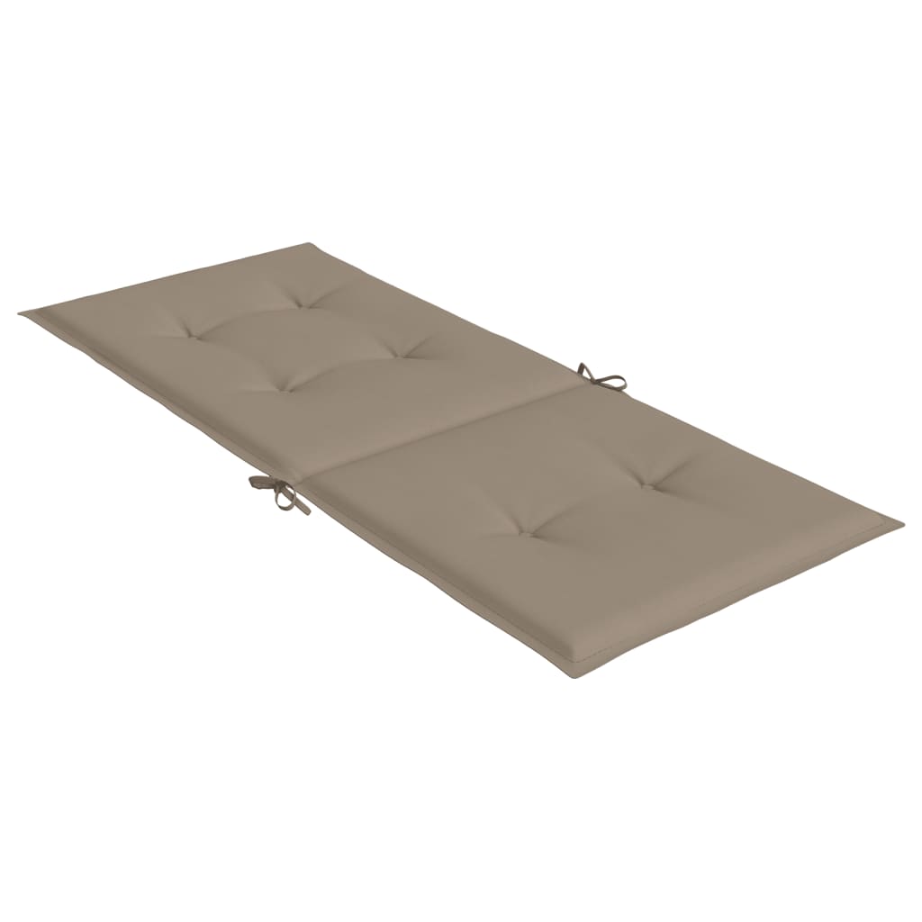 Jastuci za vrtne stolice 4 kom smeđesivi 120x50x3 cm od tkanine