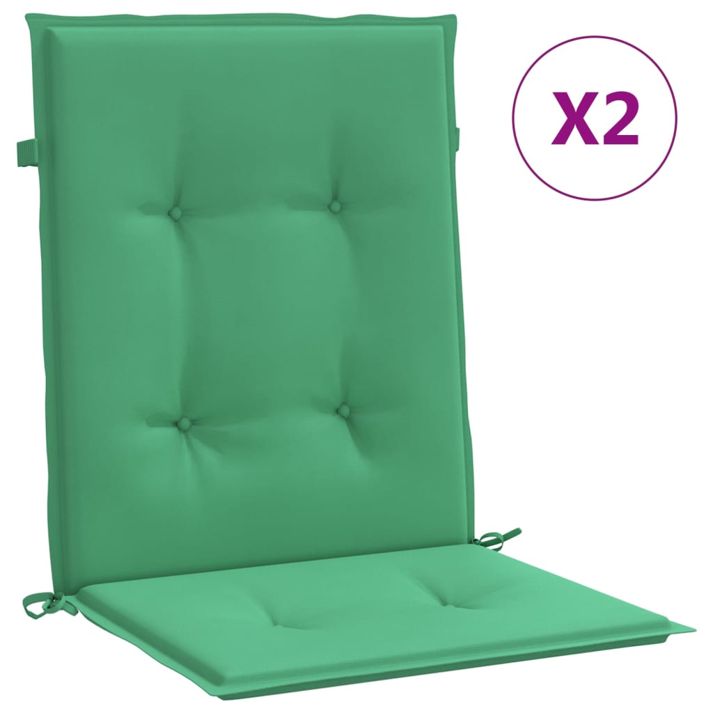 Jastuci za vrtne stolice 2 kom zeleni 100x50x3 cm od tkanine