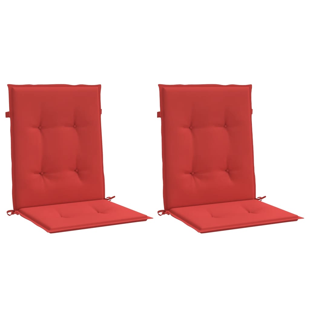Jastuci za vrtne stolice 2 kom crveni 100x50x3 cm od tkanine