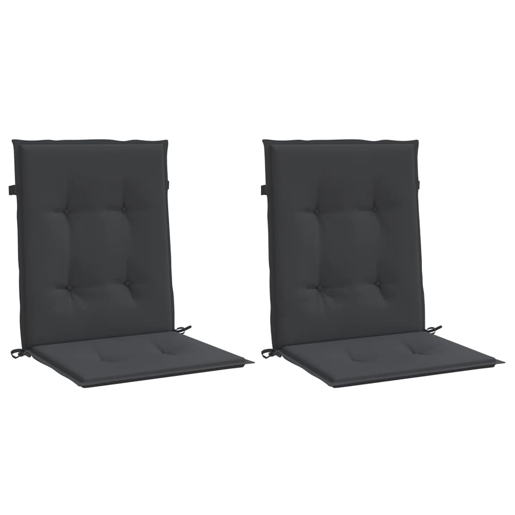 Jastuci za vrtne stolice 2 kom crni 100 x 50 x 3 cm od tkanine