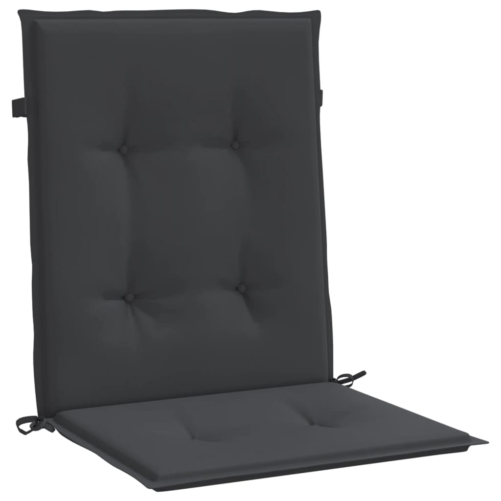 Jastuci za vrtne stolice 2 kom crni 100 x 50 x 3 cm od tkanine