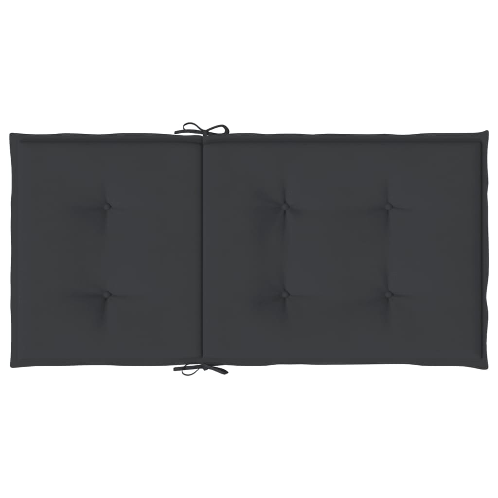 Jastuci za vrtne stolice 4 kom crni 100 x 50 x 3 cm od tkanine