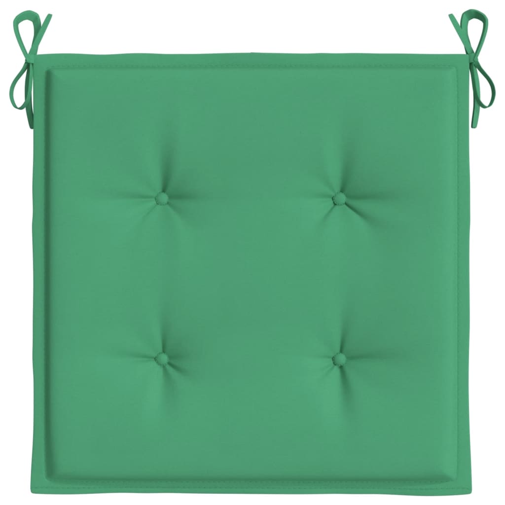 Jastuci za vrtne stolice 2 kom zeleni 50x50x4 cm tkanina Oxford
