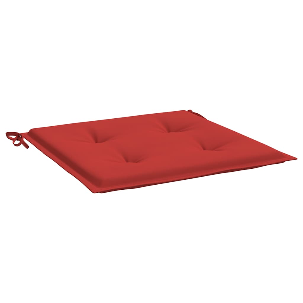 Jastuci za vrtne stolice 2 kom crveni 50x50x4 cm od tkanine