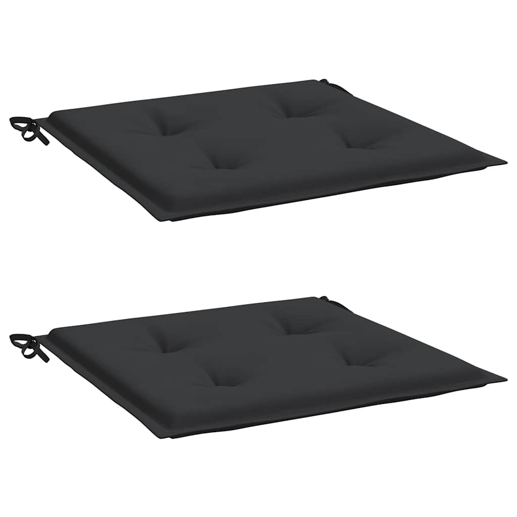 Jastuci za vrtne stolice 2 kom crni 50x50x4 cm tkanina Oxford