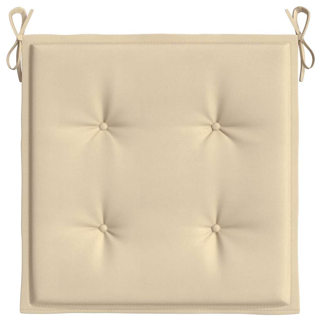 Jastuci za vrtne stolice 2 kom bež 50x50x4 cm od tkanine Oxford