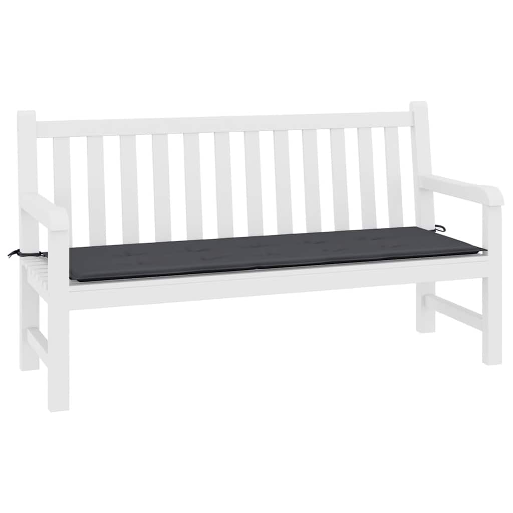 Jastuk za vrtnu klupu crni 200x50x4 cm od tkanine Oxford