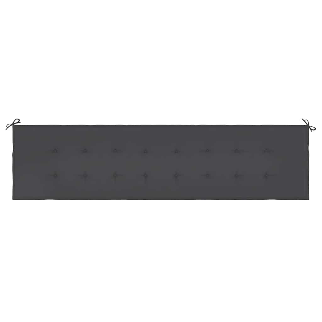 Jastuk za vrtnu klupu crni 200x50x4 cm od tkanine Oxford