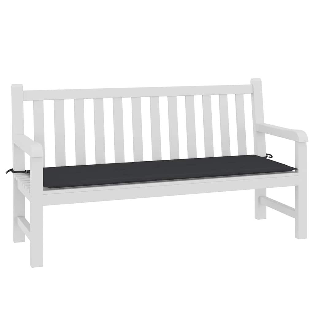 Jastuk za vrtnu klupu crni 150x50x4 cm od tkanine Oxford