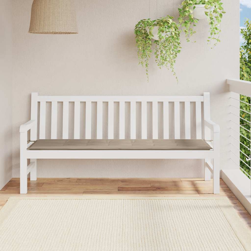 Jastuk za vrtnu klupu smeđesivi 180x50x4 cm tkanina Oxford