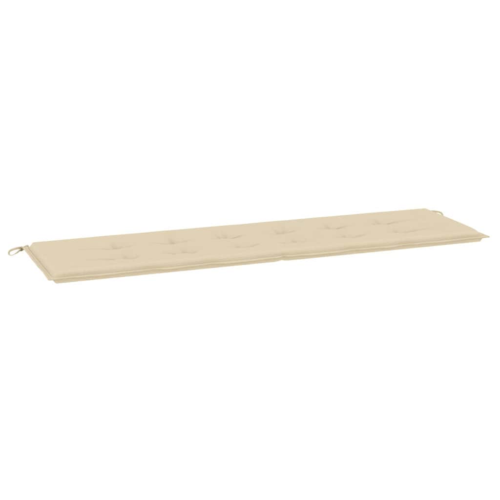 Jastuk za vrtnu klupu bež 180 x 50 x 3 cm od tkanine Oxford