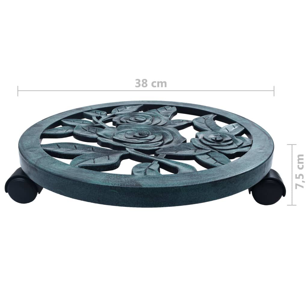 Kolica za biljke 6 kom zelena 38 cm plastična