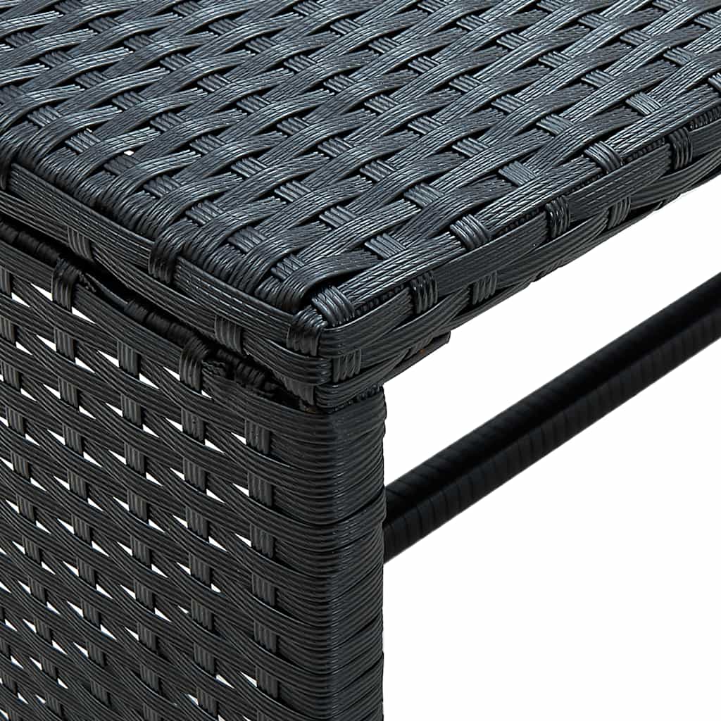 Stolić za kavu crni 70 x 40 x 38 cm od poliratana