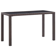 Vrtni stol smeđi 123 x 60 x 74 cm od poliratana