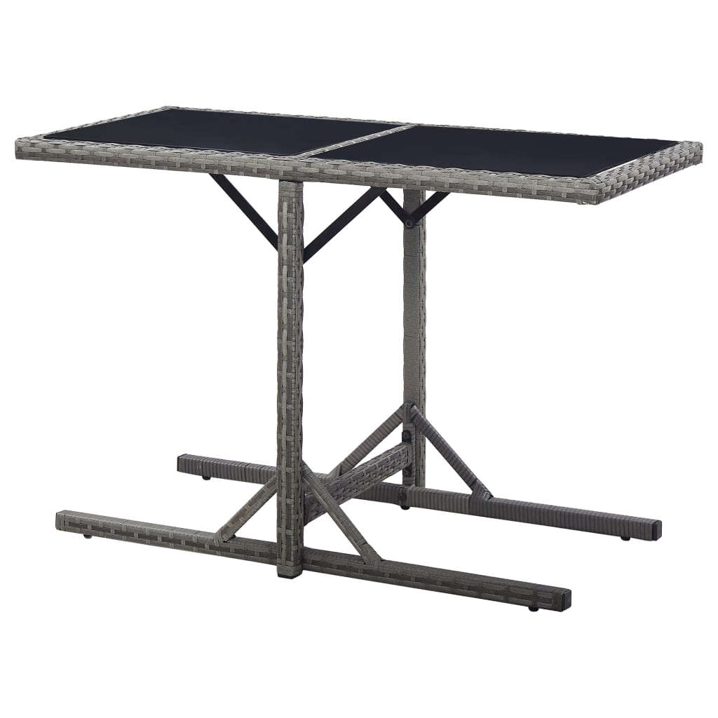 Vrtni stol antracit 110 x 53 x 72 cm stakleni i poliratan