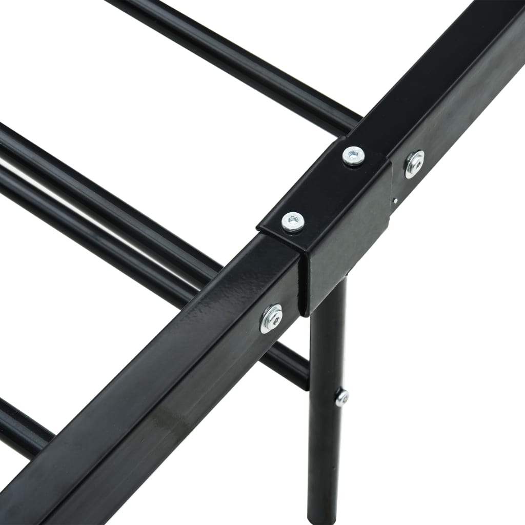 Okvir za krevet crni metalni 200 x 200 cm