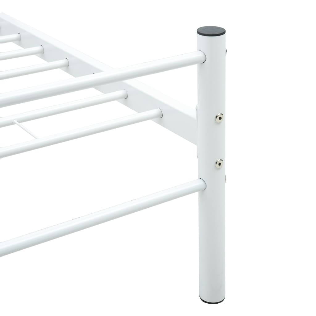 Okvir za krevet bijeli metalni 100 x 200 cm