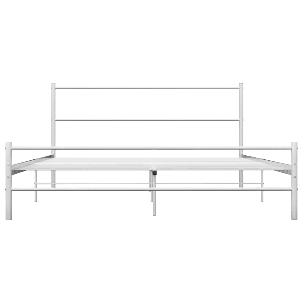 Okvir za krevet bijeli metalni 140 x 200 cm