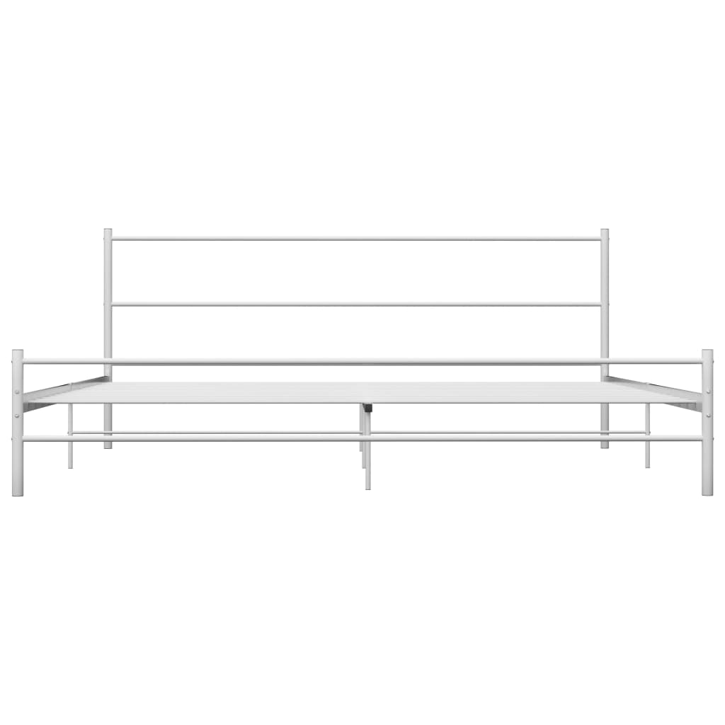 Okvir za krevet bijeli metalni 180 x 200 cm